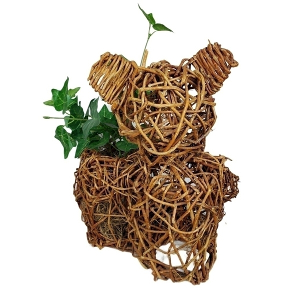 Vintage Teddy Bear honey pot planter Ivy topiary - Picture 5 of 14